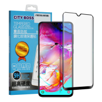 CITY BOSS for  Samsung Galaxy A70 霧面防眩鋼化玻璃保護貼- 黑