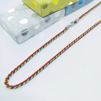 [45cm]Red edge Five-color amulet pendant rope