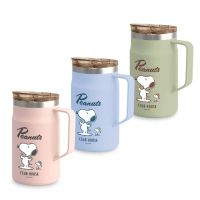 【SENSE LAB·SNOOPY】史努比 悠活#304不銹鋼保溫真空提把杯600ml(買1送1/彩色禮盒/對杯)