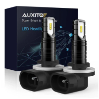AUXITO 2Pcs 1300Lm H27 881 LED Fog Lights Bulb CSP Chip H27W/2 H27W2 LED Driving Lamp DRL Car Daytime Running Light 6000K White