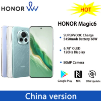 HONOR Magic 6 5G Mobile Phones Google Play Snapdragon8 Gen 3 Processor 6.78Inch OLED 120Hz Display 5450mAh 50W SUPERVOOC NFC OTA