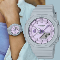 CASIO 卡西歐 G-SHOCK 八角 農家橡樹 草本系列 雙顯手錶 女錶 送禮首選-薰衣草紫 GMA-S2100NC-8A