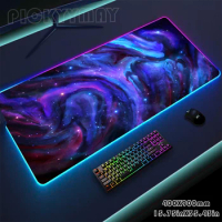 Mousepads Universe LED Gaming Desk Pad Large Backlight Desk Mat 50x100cm Gamer Mousepad RGB Mouse Pad Luminous Mouse Mat