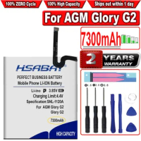 HSABAT 7300mAh Battery for AGM Glory G2 / G2 Pro / G2 Guardian
