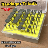 Mata Diamond Mini Grinder Mata Bor Ukir Mata Tuner Gerinda Mini - SET 50 PCS