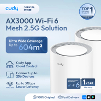 Cudy M3000 2 Pack Mesh WiFi 6 Router AX3000 Dual Band 2.5G