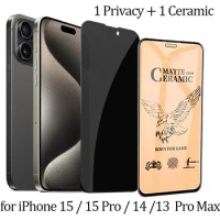 2pcs screen protector for iphone 15 pro matte glass iphone 15 pro max ceramic film iphone 15pro 13 14 privacy glass iphone15