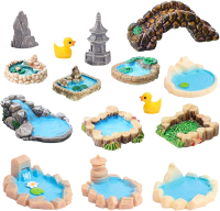 Fairy Garden Pond 15 PackPonds for Fairy Garden Accessories Zen Miniature Pond Figurines Small Tiny