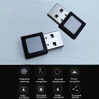 เครื่องอ่านลายนิ้วมือ USB, ID อัจฉริยะ, สำหรับ Windows 10, 32/64Bit, ล็อควีดีโอแบบไม่ต้องใช้รหัสผ่าน