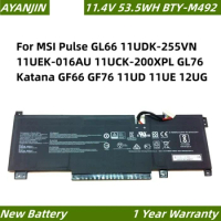 BTY-M492 53.5WH Laptop Battery For MSI Pulse GL66 11UDK-255VN 11UEK-016AU 11UCK-200XPL GL76 Katana GF66 GF76 11UD 11UE 12UG
