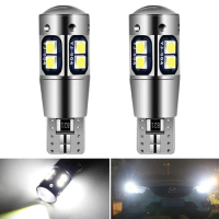 2x W5W T10 LED Canbus No error 12V 6000K 3030 10 SMD Car 5W5 LED Bulb Clearance Wedge Side Turn Singal Light Super Bright White