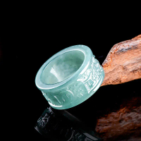 Cincin Mantra Jed, Alamiah A, Mantra Enam Suku Air Biru, Ukiran Tiga Dimensi, Cincin Lelaki