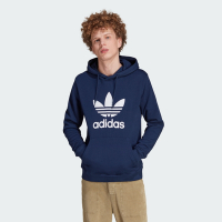 adidas 愛迪達 上衣 男款 長袖上衣 帽T 運動 亞規 三葉草 TREFOIL HOODY 藍 IM4496