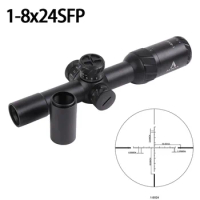 Altima HD 1-8x24SFP Hunting Optical Sight Rifle Airsoft Sniper Green Red Dot Reticle Shotgun Scopes Tactical Weapon Accessories