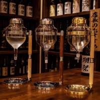 免運/開發票 分酒器 冰酒壺 日料店同款杯日式清酒酒具冰酒壺冷酒器分酒器滴漏式水閥式溫酒壺 快速出貨