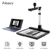 Aibecy X1000 Document Camera Scanner A3 Capture Size Dual Camera USB2.0 with LED Light OCR Function Convert to PDF Format