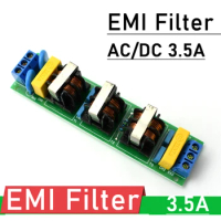 3.5A EMI Filter DC/AC 110V 220V EMI Power Filter Noise Impurity Purifier Filtering FOR Audio decoder Amplifier