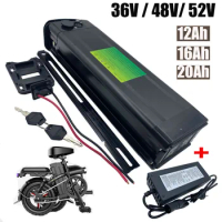 500W 48V 16AH 20AH Silver Fish Shell Battery Pack 1000W 48V Lithium Battery 18650 21700 Ebike Battery with USB Port