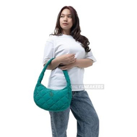 MLB QUILTED HOBO BAG MEDIUM LA DODGERS GREEN