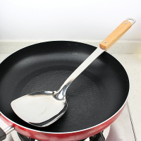 廚房用具家用木柄鍋鏟漏勺湯勺家用長柄不銹鋼廚具勺子炒菜鏟子