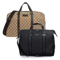 【GUCCI 古馳】449167 / 449180 經典GG LOGO大容量手提斜背旅行包(款式任選)