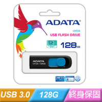 【ADATA 威剛】UV128 128G USB3.0 行動碟(藍色)