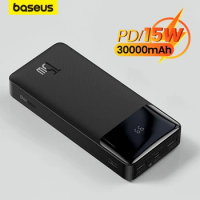 Baseus 20000mAh Power Bank Portable Charger 30000mAh External Battery Fast Charging Pack Powerbank For POCO Xiaomi mi PoverBank