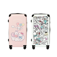 【TLCSTORE】Hello Kitty28吋拉鍊款行李箱 胖胖箱 旅行箱 拉桿箱(海關鎖 萬向飛機輪 2年保固)