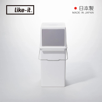 【like-it】日製可疊式推蓋隙縫垃圾桶-17L(收納籃 收納桶 置物桶 分類桶)