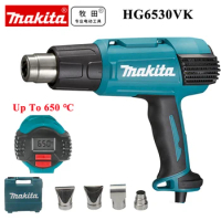 Makita HG6530VK HG6530V Variable Temperature Heat Gun Kit with LCD Digital Display Hot Air Gun Machine Power Tool with 4 Nozzles