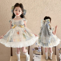 Children's Lolita Princess Dress Girls' Strap Dress Summer Baby Lolita Dress Starry Birthday Dress