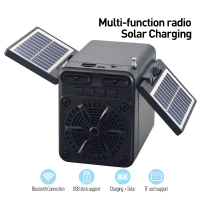 Bluetooth Speaker Solar Charging FM Radio Plug-in Charging Bluetooth Speaker Memuatkan FM Radio Mata