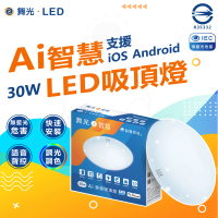 【DanceLight 舞光】LED 30W Ai智慧吸頂燈 支援Ok Google 智慧家庭 調光調色(適用3-5坪)