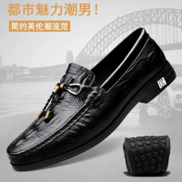 Giày Da Nam, Yiya Armani Dòng Trang Trọng, Da Lớp Trên, Gommino, Giày Thường Ngày Công Sở, Giày Lười
