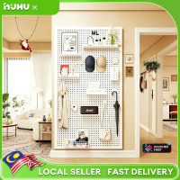 【All Metal】Wall Rack Wall Pegboard Kitchen Wall Shelf Wall Mounted Hole Board Wall Organizer Shelf R
