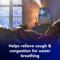 Vicks Filter-Free Ultrasonic Humidifier, Recommended by Pediatricians*, 1.2 Gal Ultrasonic Cool Mist