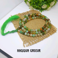 Tasbih Batu Akik Edong Pancawarna 8Mm 99Butir Kualitas Terjamin