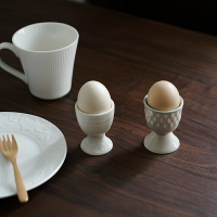 40ML 出口北歐風格簡約水滴浮雕款陶瓷雞蛋杯 早餐蛋托 小酒杯