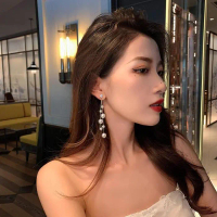 ANTING PANJANG ANTING MUTIARA ANTING PESTA AT111 PERHIASAN