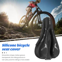 Soft Silicone Bike Saddle Cover Silicone Memory Foam Bike Seat Cushion Comfortable Memory Foam Bicycle Seat Cover for Mountain