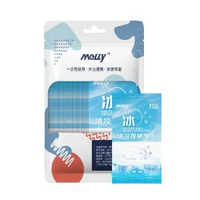 A5- (20片/包)冰涼濕紙巾 清涼濕紙巾 冷感提神降溫薄荷冰涼濕紙巾 冰感解暑便攜裝【此日期前最佳2026.06.28】