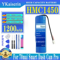 YKaiserin 1200mAh Replacement Battery HMC1450 HMC 1450 For 70mai 70 mai Smart Dash Cam Pro Batteries