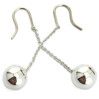【Tiffany&amp;Co. 蒂芙尼】925純銀-Hardwear 垂墜圓珠鉤式耳環