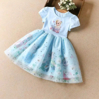 Dress anak perempuan Rok tutu motif frozen bahan premium quality