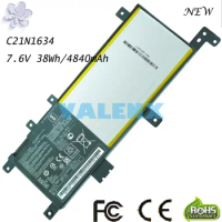 NEW C21N1634 7.6V 38WH/4840mAh Laptop Battery FOR ASUS VivoBook A580U FL5900L X542U R542U R542UR X580B FL8000L Series Notebook