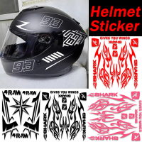 Sticker Helmet Motosport MM93 Set Shoei Shark Raw Vinyl Tahan Air Reflektif