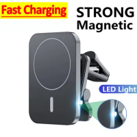 30W Magnetic Car Wireless Chargers Phone Charger Air Vent Stand for iphone 12 13 14 Mini Pro Max Magnet Adsorb Fast Charging