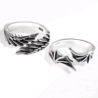 Angel n Devil - Cincin Berbentuk Sayap Malaikat dan Iblis Keren Kekinian Pria Wanita Desain Unik dan