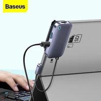 Baseus USB C Hub for iPad MacBook Pro Air 4K HDMI-compatible USB 3.0 Adapter SD TF Card 3.5mm Jack Type C Hub Docking Station