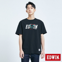 EDWIN X 無敵鐵金剛 MZ聯名LOGO 短袖T恤-男款 黑色 #滿2件享折扣
